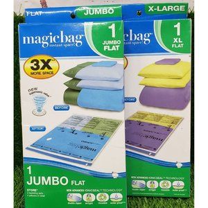 2 Magic Bag Instant Space - 1 X-LARGE FLAT - 1 JUMBO FLAT